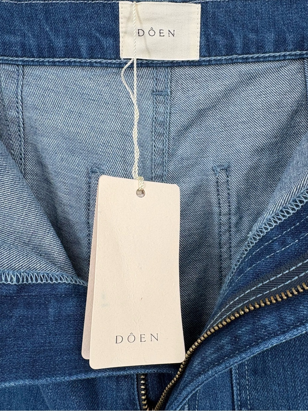 DÔEN Rainer Jean Size 28 in Sainte Croix Wash Wide Leg 100% Cotton NWT - Picture 13 of 15